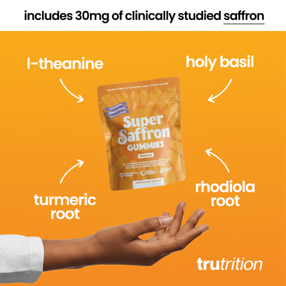 Super Saffron Gummies - Natural Mood, Focus & Stress Support Supplement + Clinically Studied Saffron