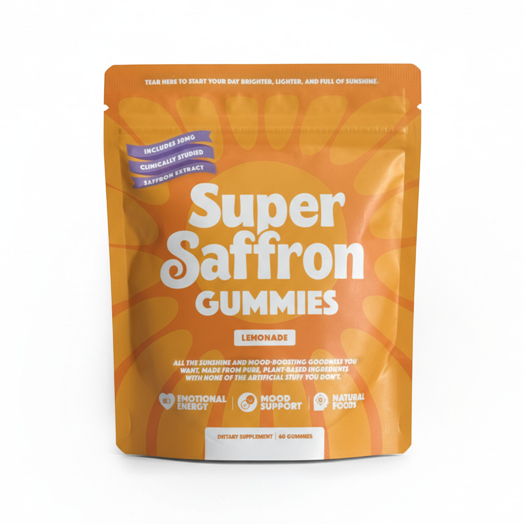 Super Saffron Gummies - Natural Mood, Focus & Stress Support Supplement + Clinically Studied Saffron